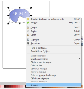 il faut les sélectionner (Shift + clic sur chacun) puis "Ctrl + G" ou clique droit puis "grouper" (voir figure